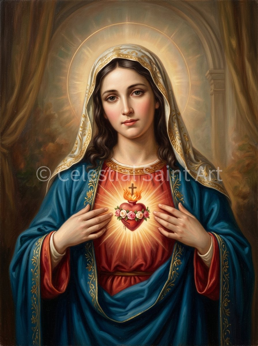 The Immaculate Heart Of Mary - Digital Print | High Resolution | Instant Access | Easy Download