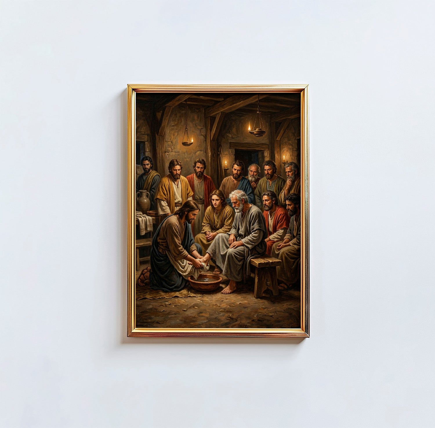 Jesus Washing Disciples Feet - Digital Print | High Resolution | Instant Access | Easy Download