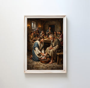 Jesus Washing Disciples Feet - Digital Print | High Resolution | Instant Access | Easy Download