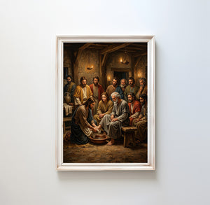 Jesus Washing Disciples Feet - Digital Print | High Resolution | Instant Access | Easy Download