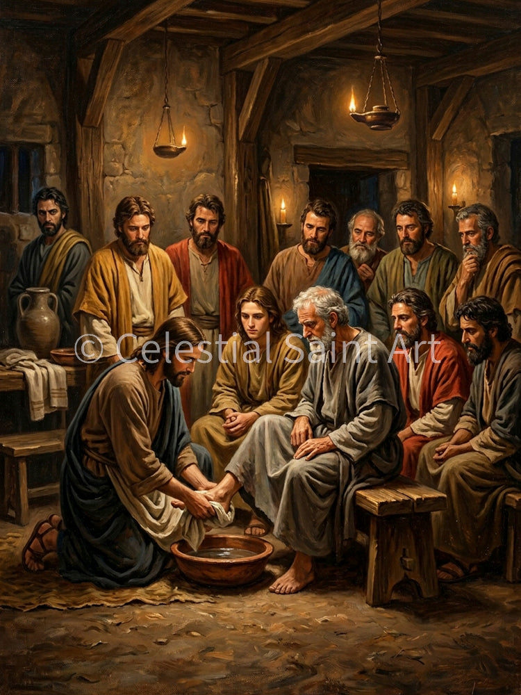 Jesus Washing Disciples Feet - Digital Print | High Resolution | Instant Access | Easy Download