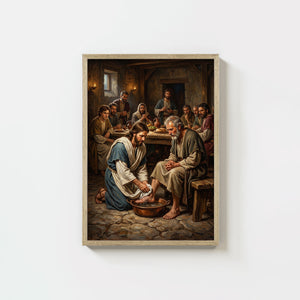 Jesus Washing Disciples Feet - Digital Print | High Resolution | Instant Access | Easy Download