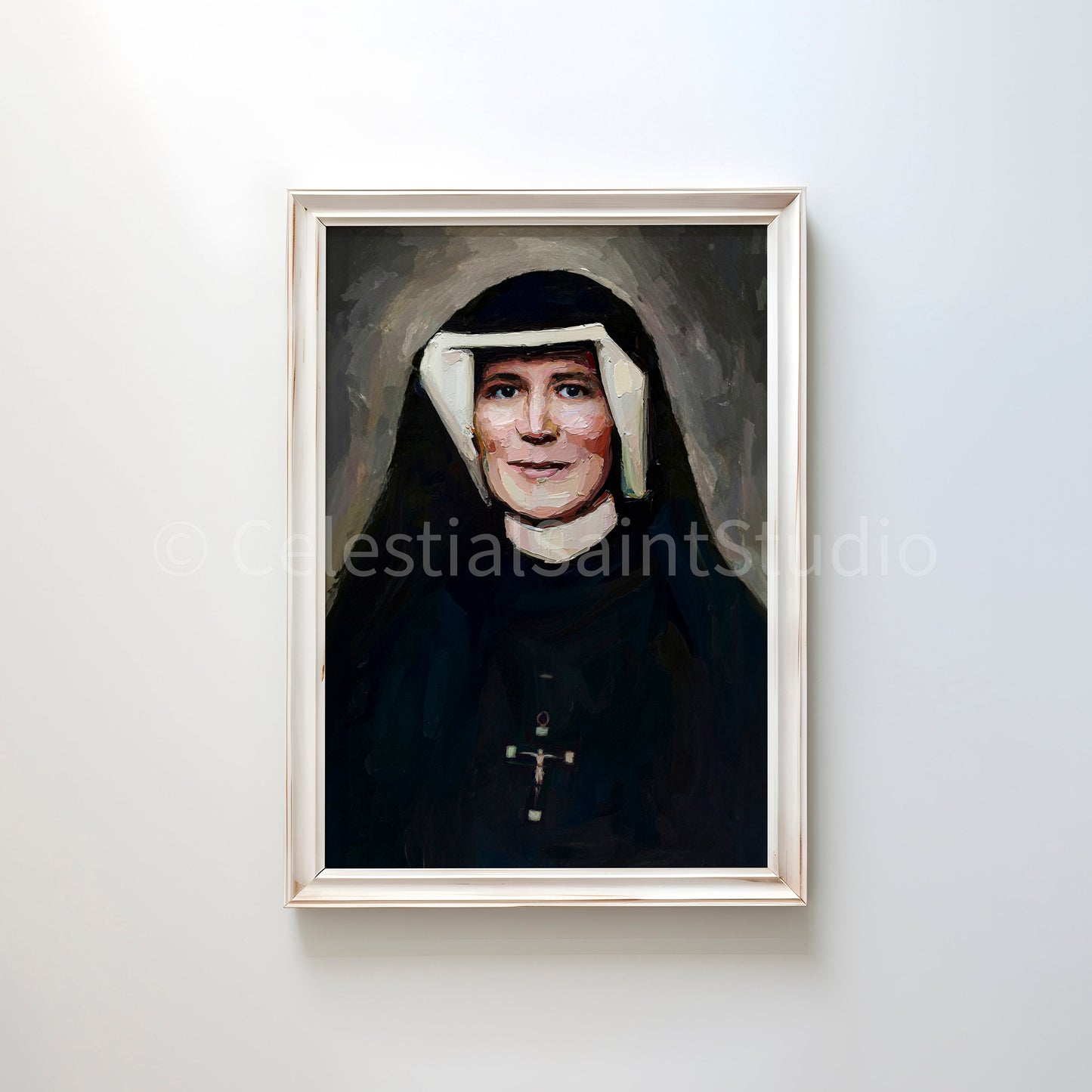 St. Faustina Kowalska | DIGITAL OIL PAINT | Catholic Printable | Digital Download | Patron Saint | Catholic Art