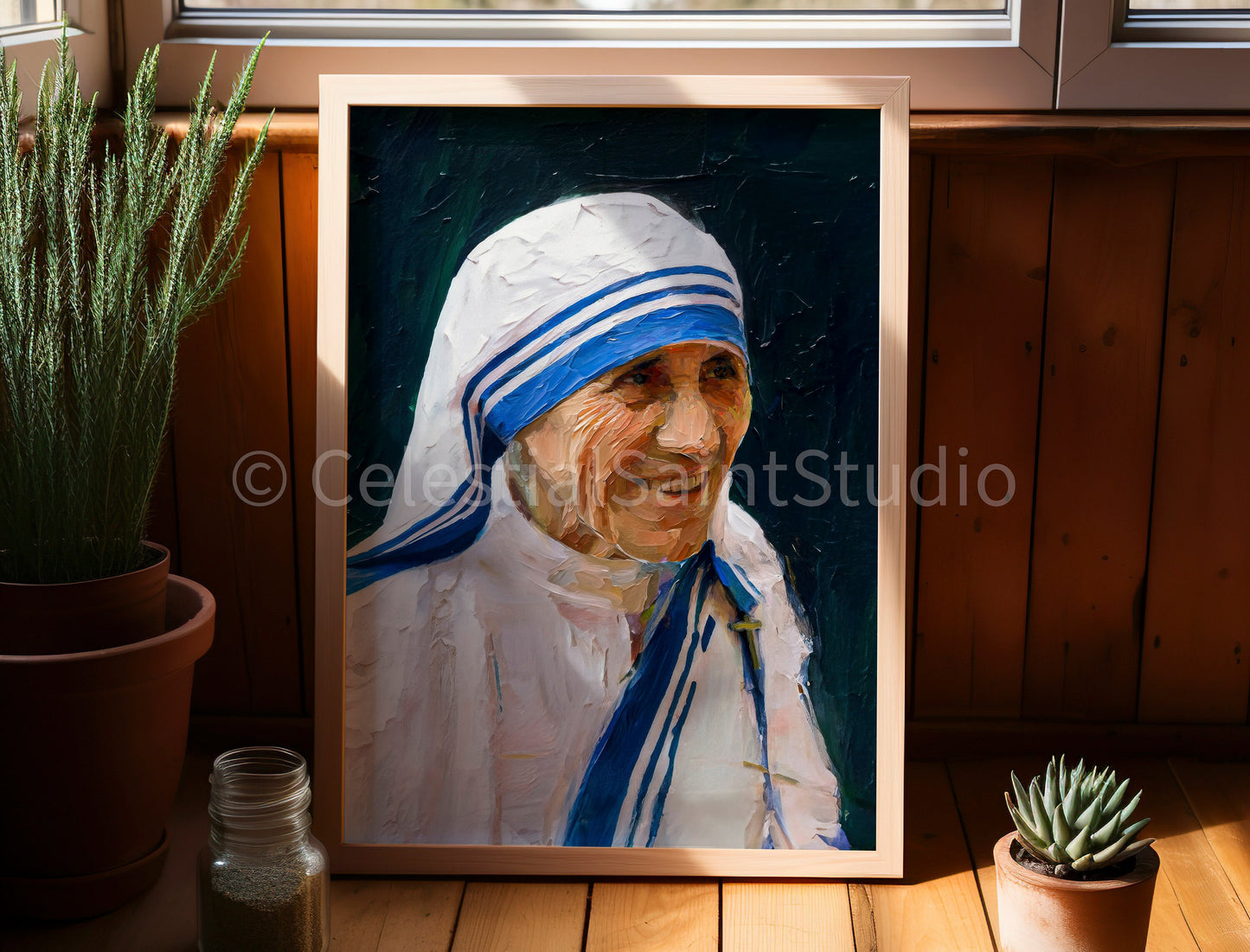 St. Mother Teresa of Calcutta | DIGITAL OIL PAINT | Catholic Printable | Digital Download | Patron Saint | Catholic Art