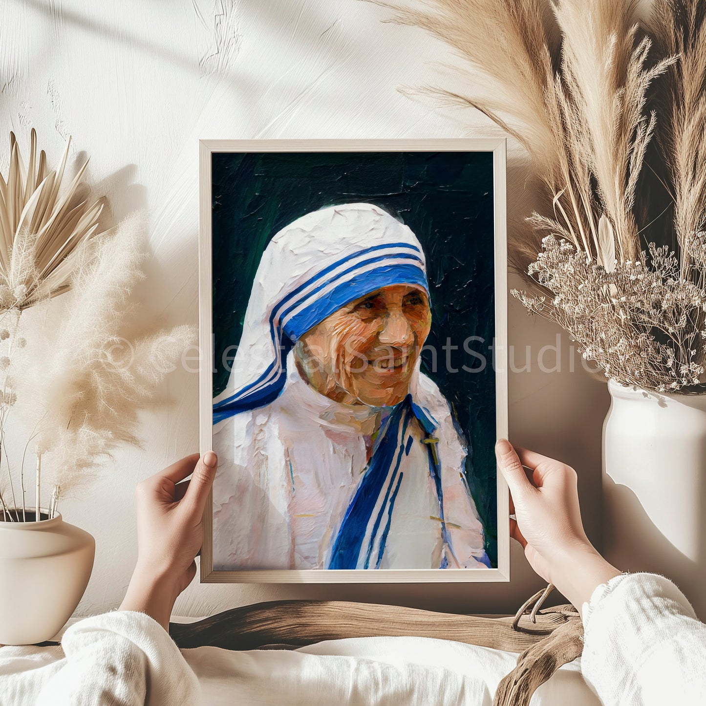 St. Mother Teresa of Calcutta | DIGITAL OIL PAINT | Catholic Printable | Digital Download | Patron Saint | Catholic Art