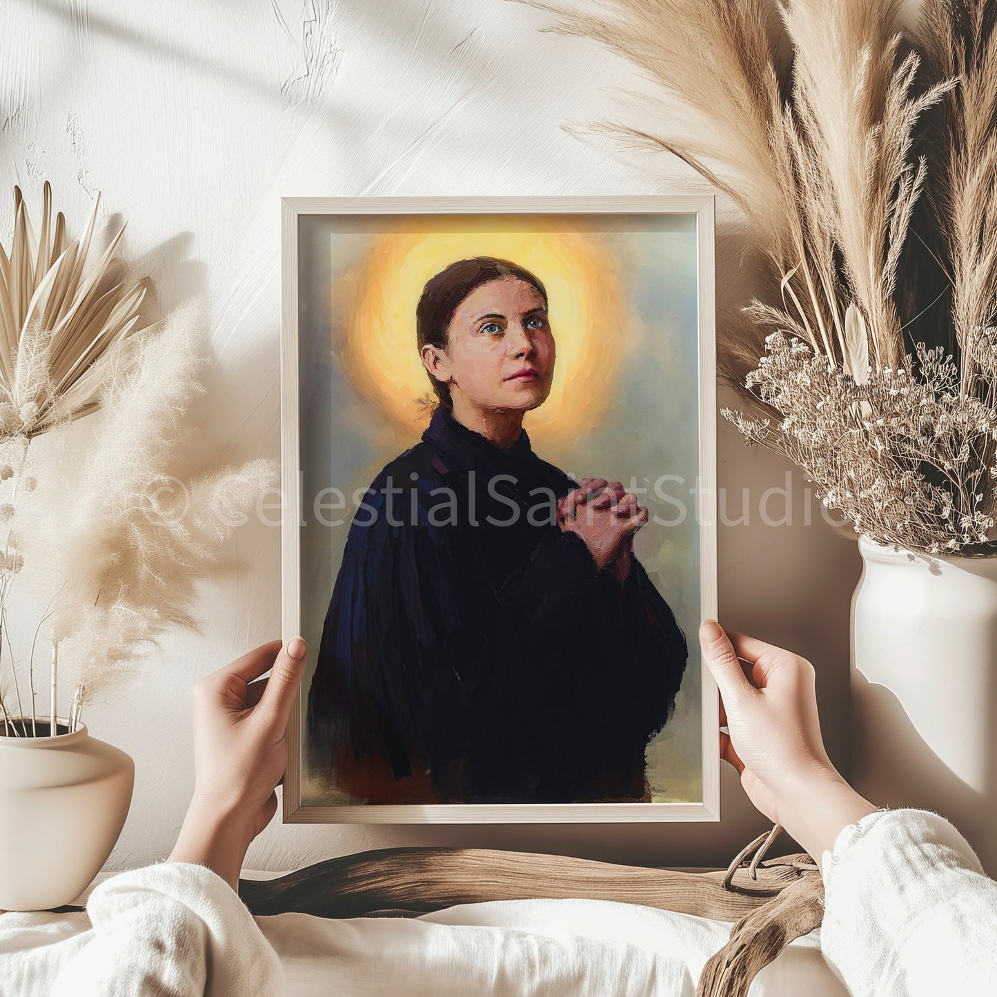 St. Gemma Galgani | DIGITAL OIL PAINT | Catholic Printable | Digital Download | Patron Saint | Catholic Art