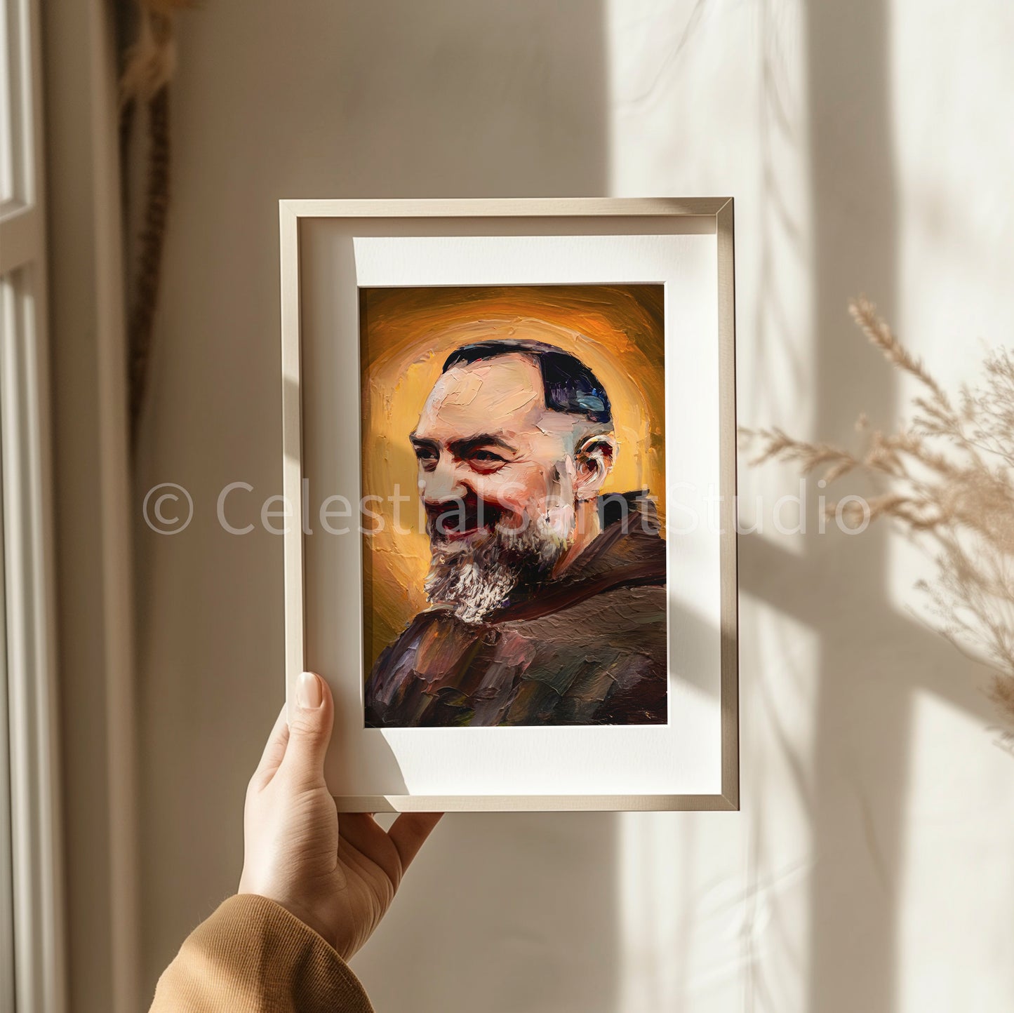 St. Padre Pio | DIGITAL OIL PAINT | Catholic Printable | Digital Download | Patron Saint | Catholic Art