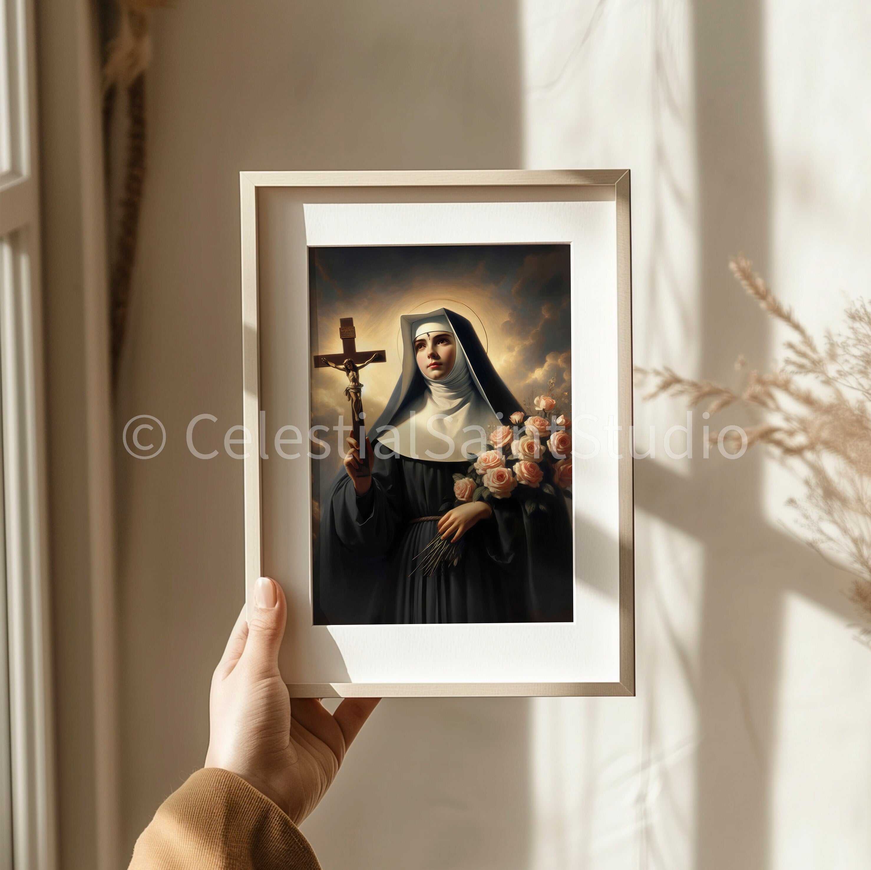 St. Rita of Cascia | DIGITAL OIL PAINT | Catholic Printable | Catholic Art | Patron Saint | Digital Download