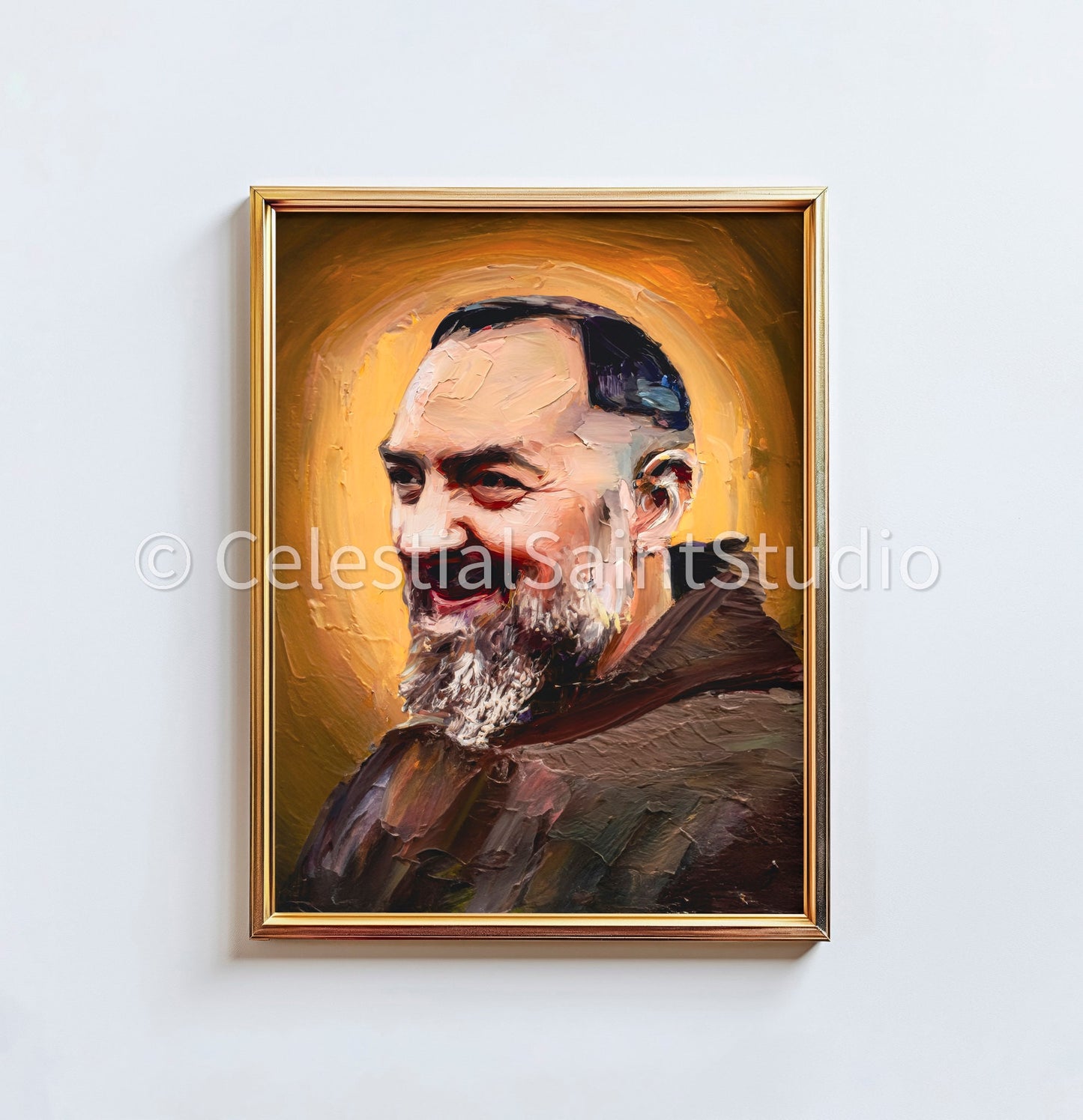 St. Padre Pio | DIGITAL OIL PAINT | Catholic Printable | Digital Download | Patron Saint | Catholic Art