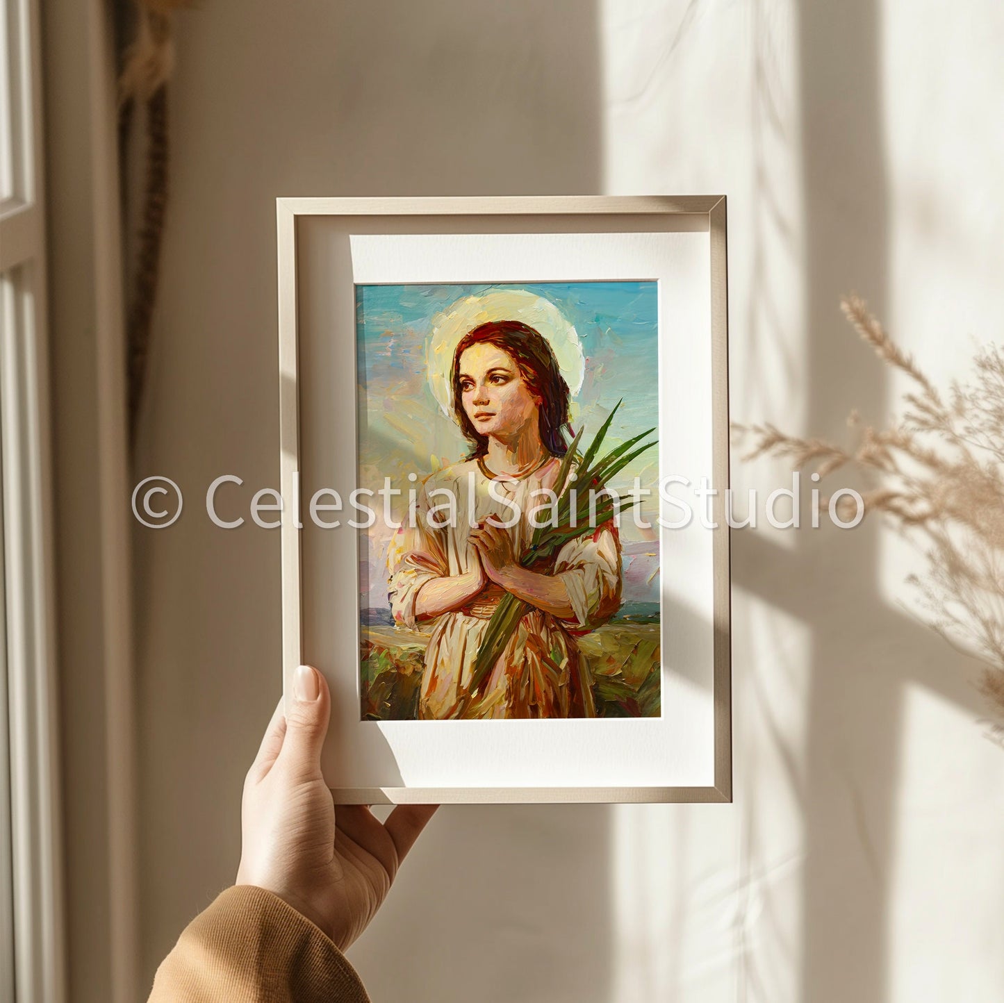 St. Maria Goretti | DIGITAL OIL PAINT | Catholic Printable | Catholic Art | Patron Saint | Digital Download