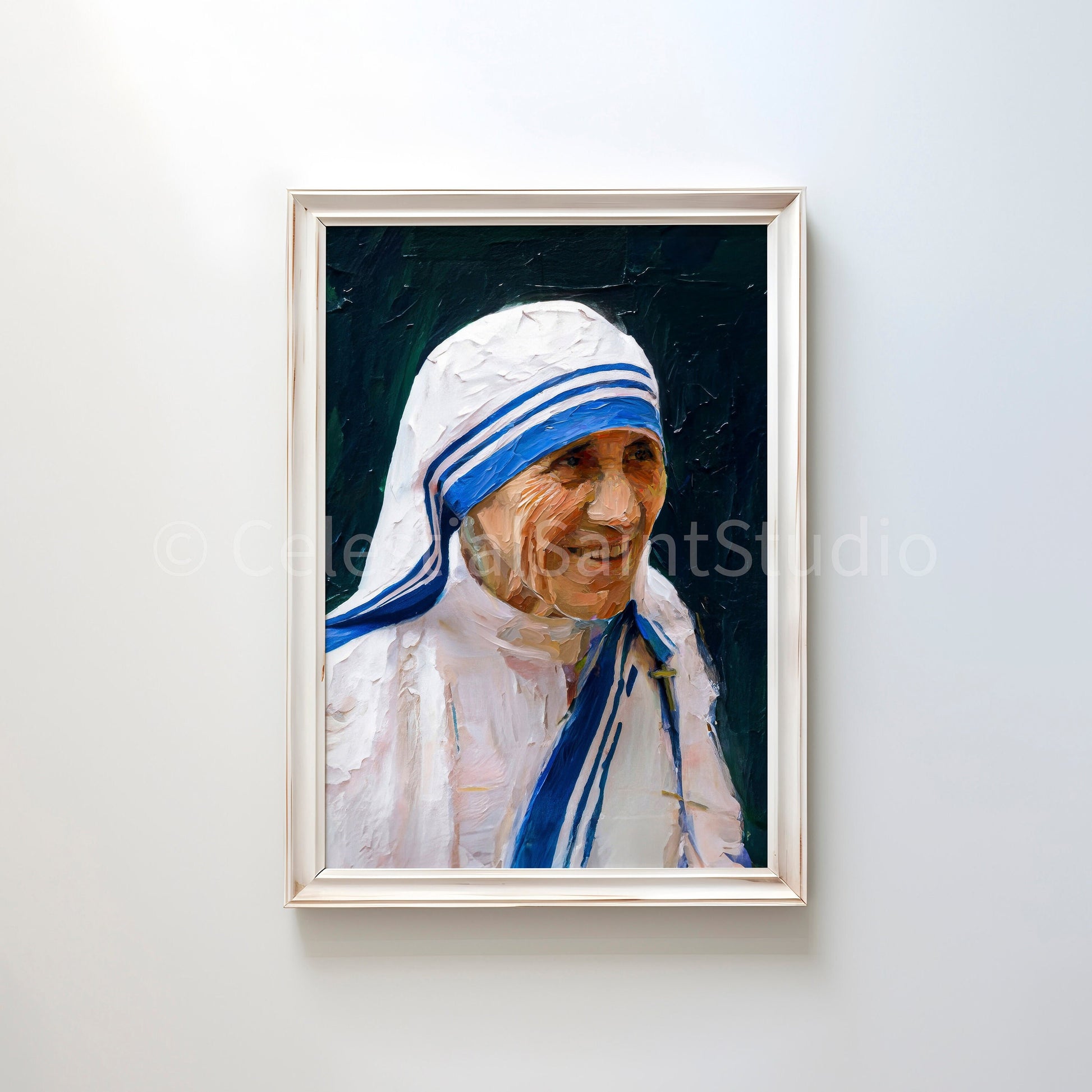 St. Mother Teresa of Calcutta | DIGITAL OIL PAINT | Catholic Printable | Digital Download | Patron Saint | Catholic Art