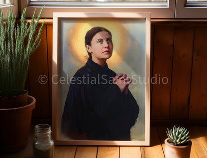 St. Gemma Galgani | DIGITAL OIL PAINT | Catholic Printable | Digital Download | Patron Saint | Catholic Art