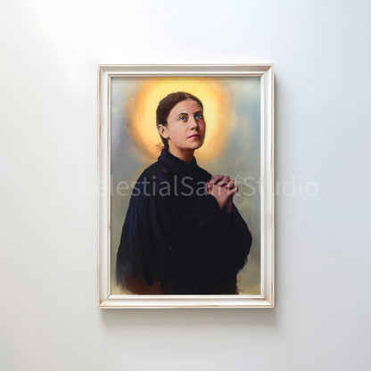 St. Gemma Galgani | DIGITAL OIL PAINT | Catholic Printable | Digital Download | Patron Saint | Catholic Art