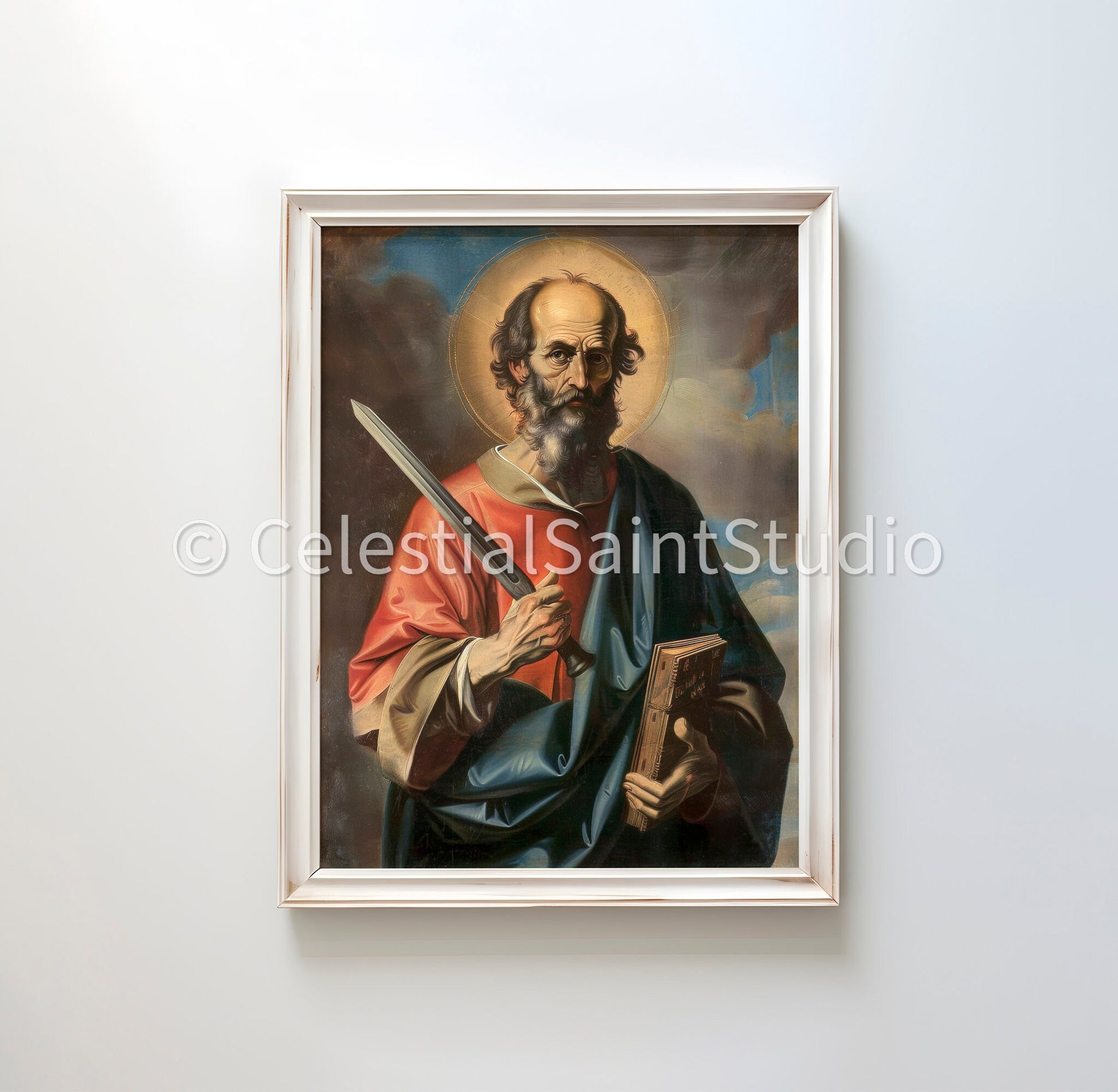 St. Paul the Apostle | DIGITAL OIL PAINT | Catholic Printable | Catholic Art | Patron Saint | Digital Download