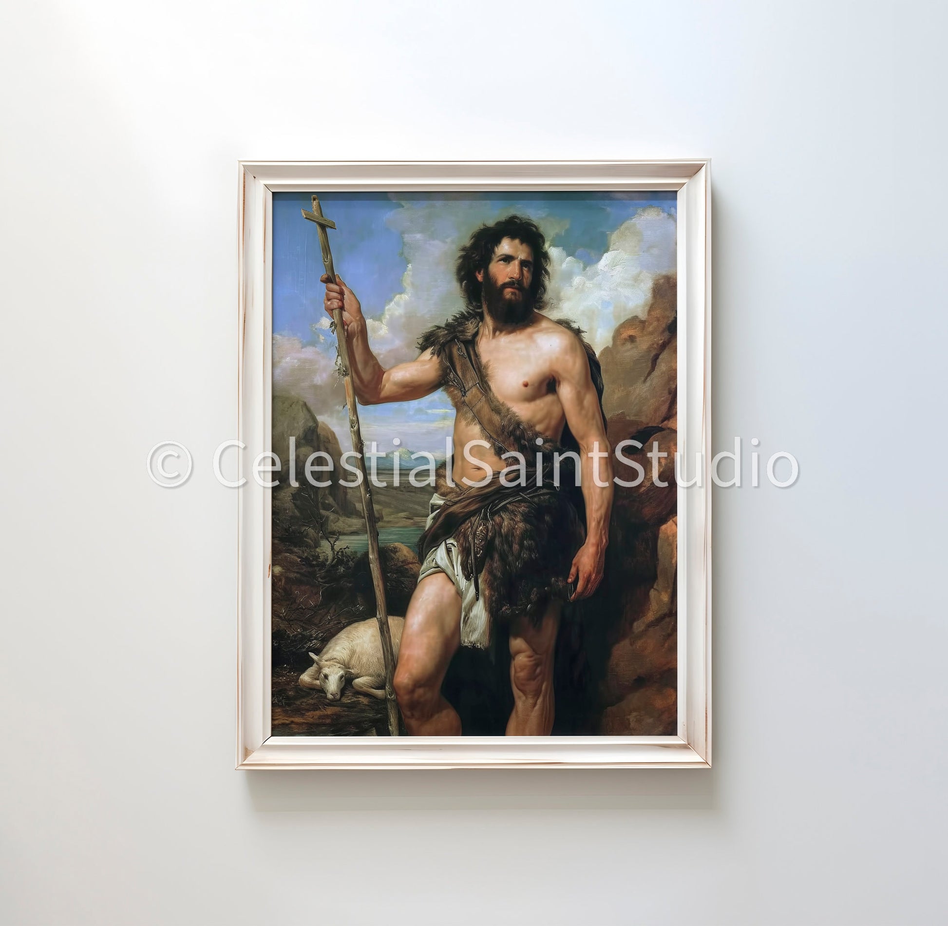 St. John the Baptist | DIGITAL OIL PAINT | Catholic Printable | Catholic Art | Patron Saint | Digital Download