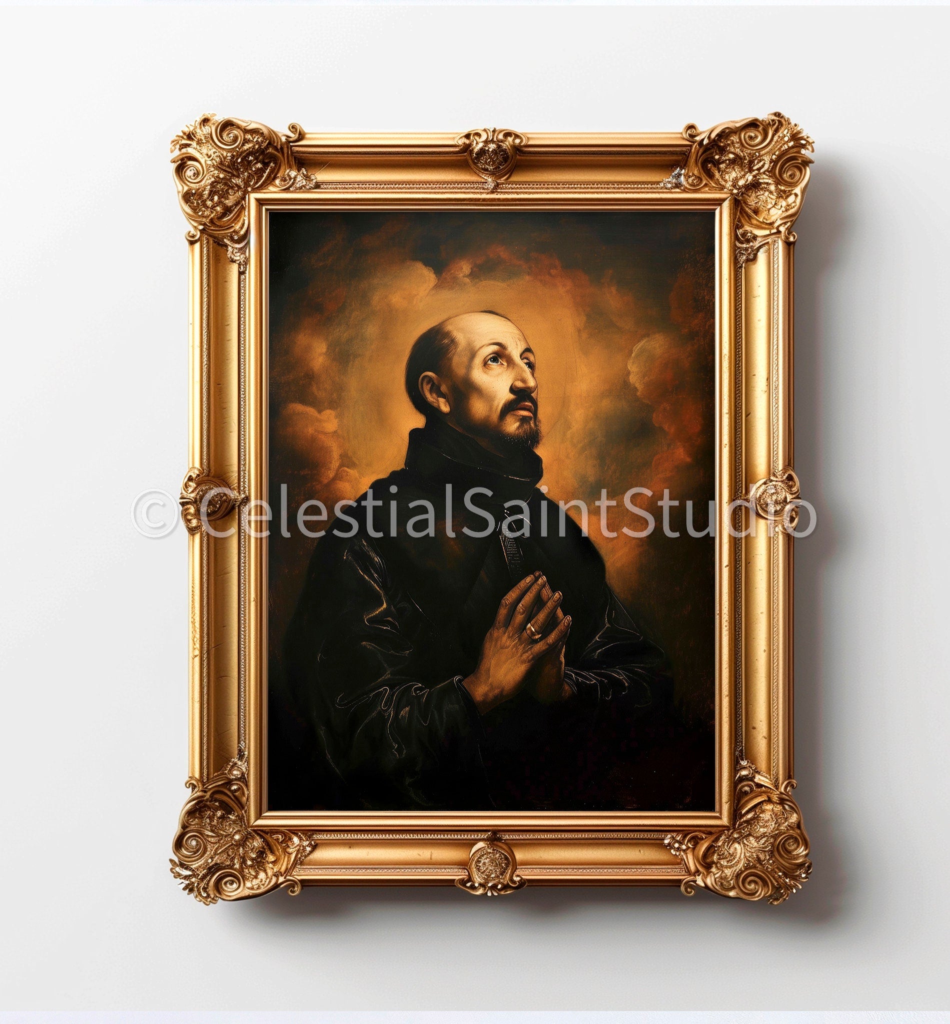 St. Ignatius of Loyola | DIGITAL OIL PAINT | Catholic Printable | Catholic Art | Patron Saint | Digital Download