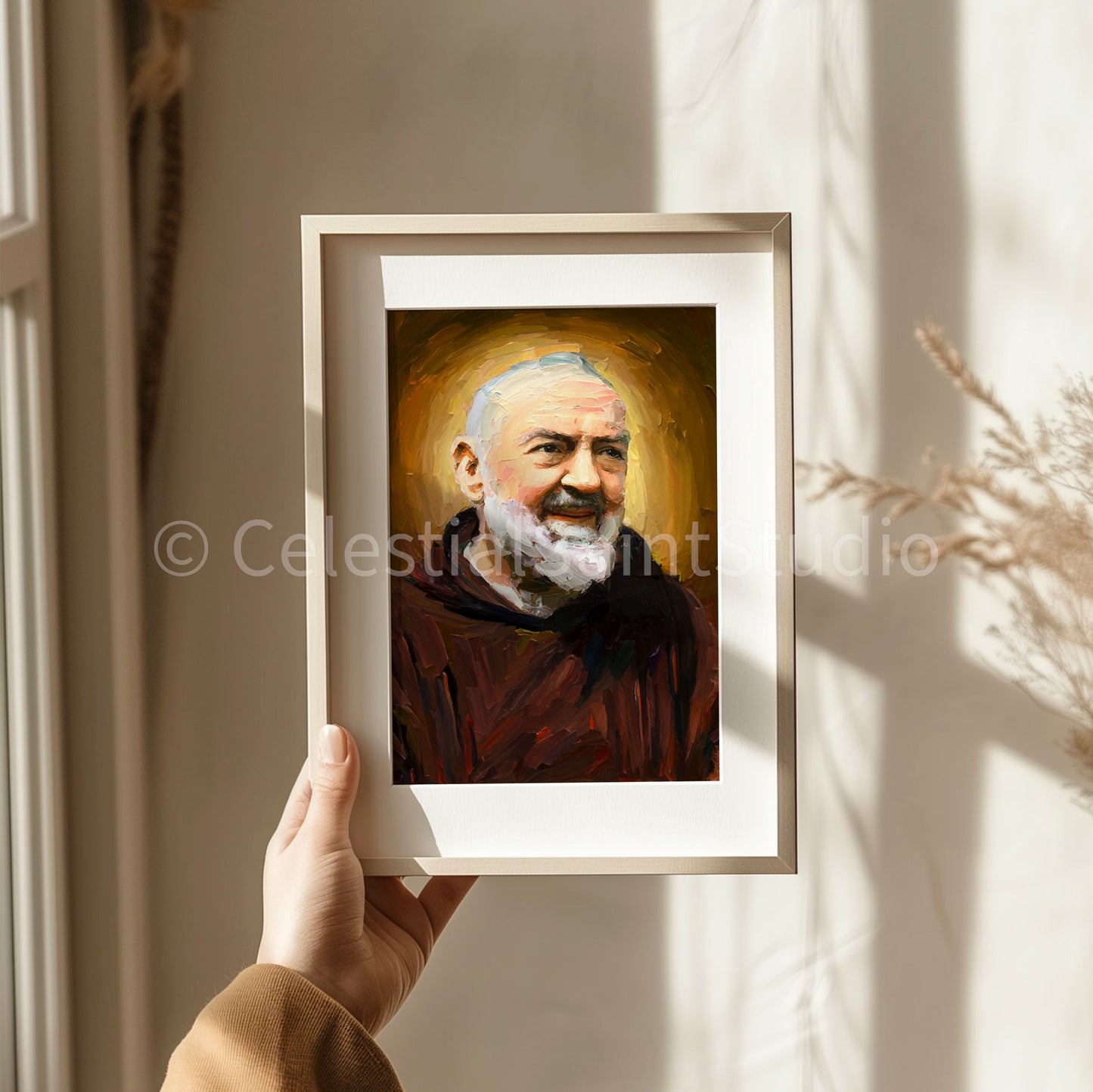 St. Padre Pio | DIGITAL OIL PAINT | Catholic Printable | Digital Download | Patron Saint | Catholic Art