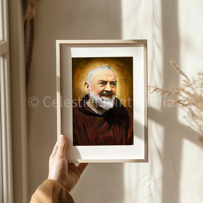 St. Padre Pio | DIGITAL OIL PAINT | Catholic Printable | Digital Download | Patron Saint | Catholic Art