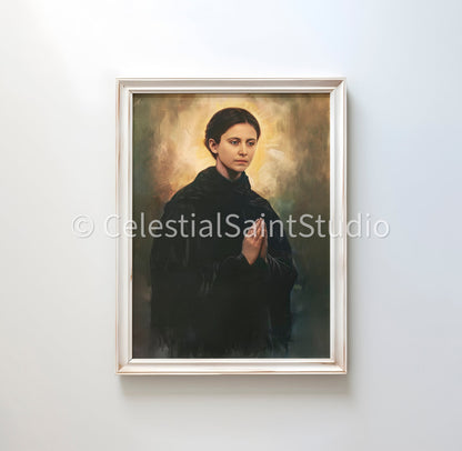 St. Gemma Galgani | DIGITAL OIL PAINT | Catholic Printable | Digital Download | Patron Saint | Catholic Art