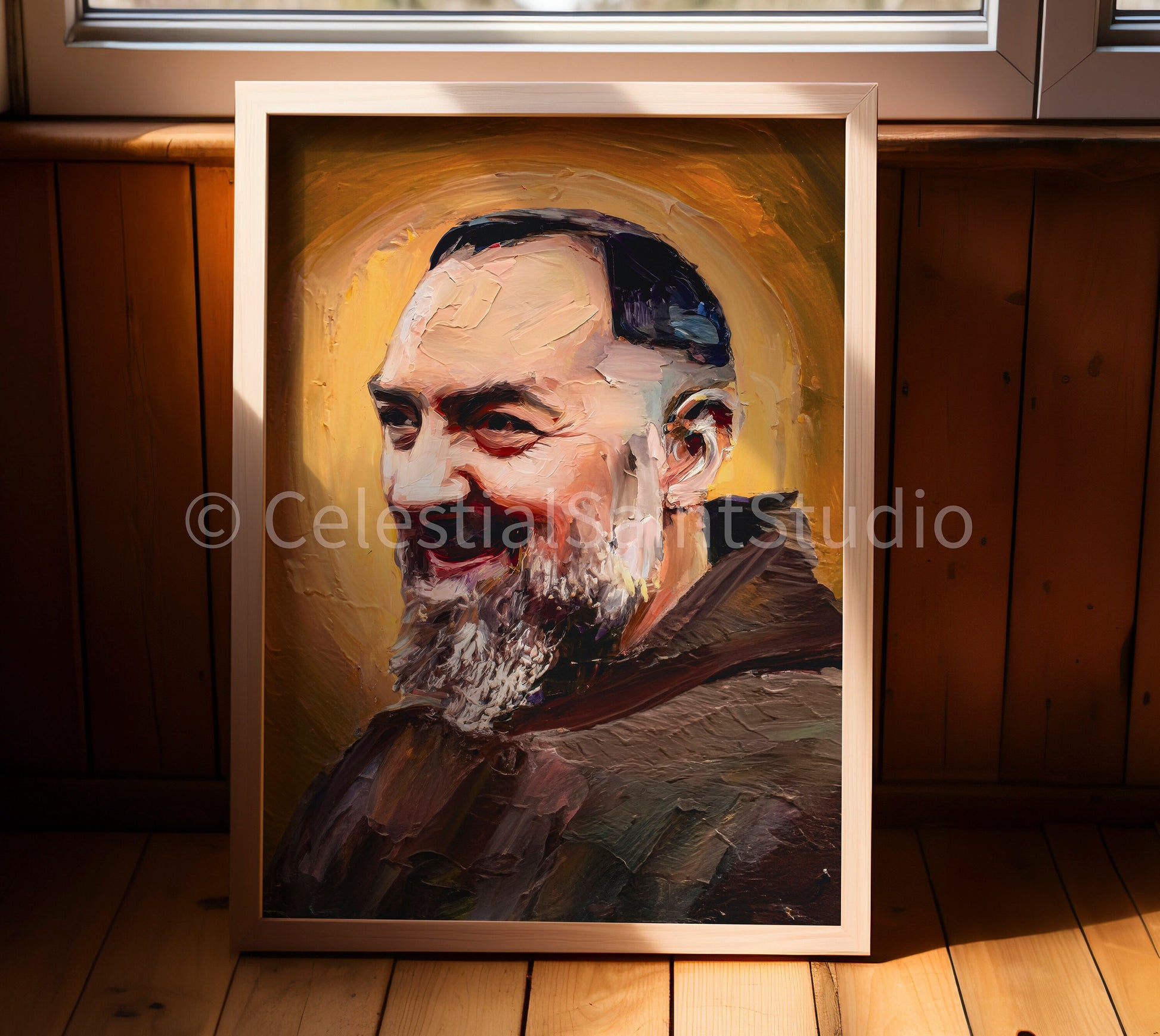 St. Padre Pio | DIGITAL OIL PAINT | Catholic Printable | Digital Download | Patron Saint | Catholic Art