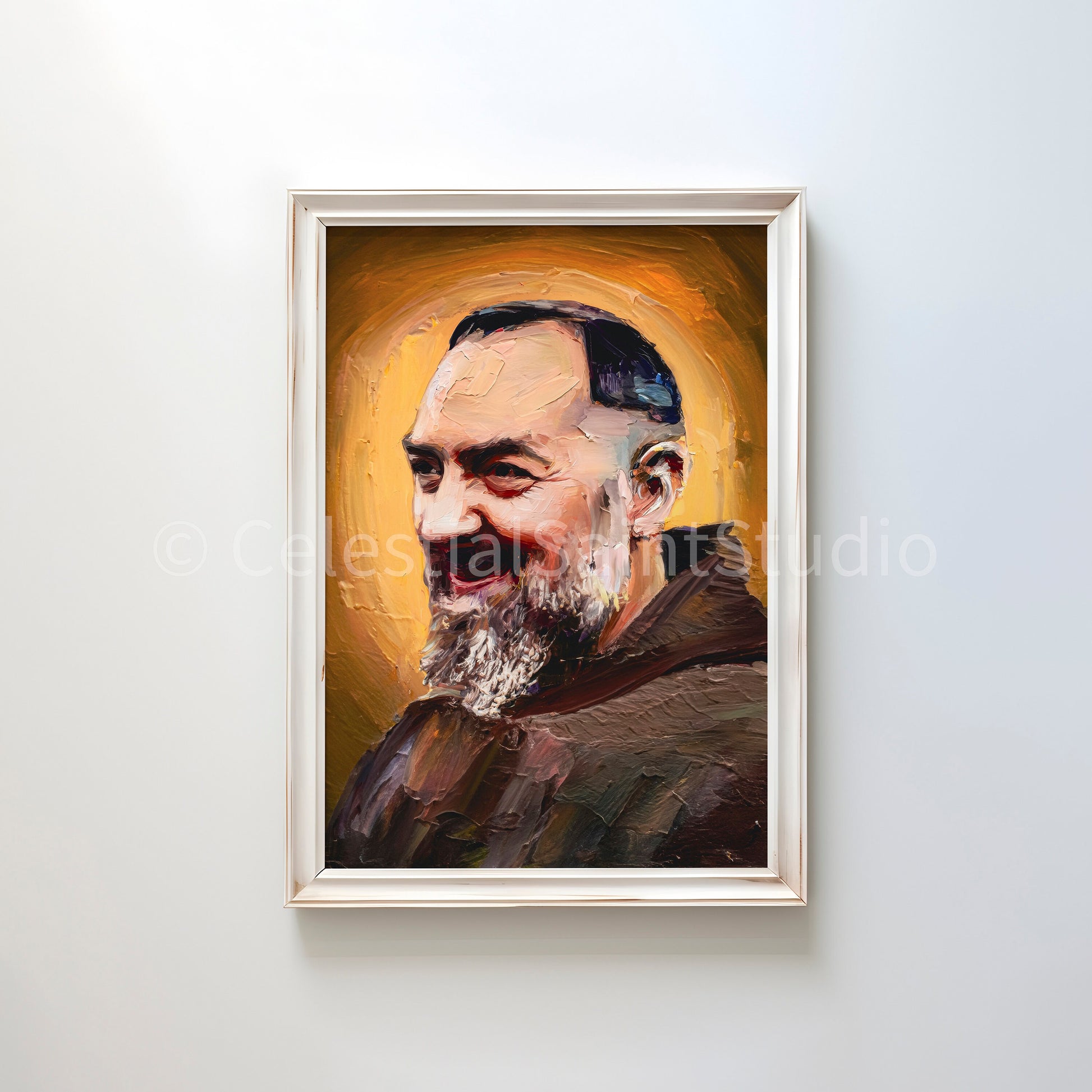 St. Padre Pio | DIGITAL OIL PAINT | Catholic Printable | Digital Download | Patron Saint | Catholic Art