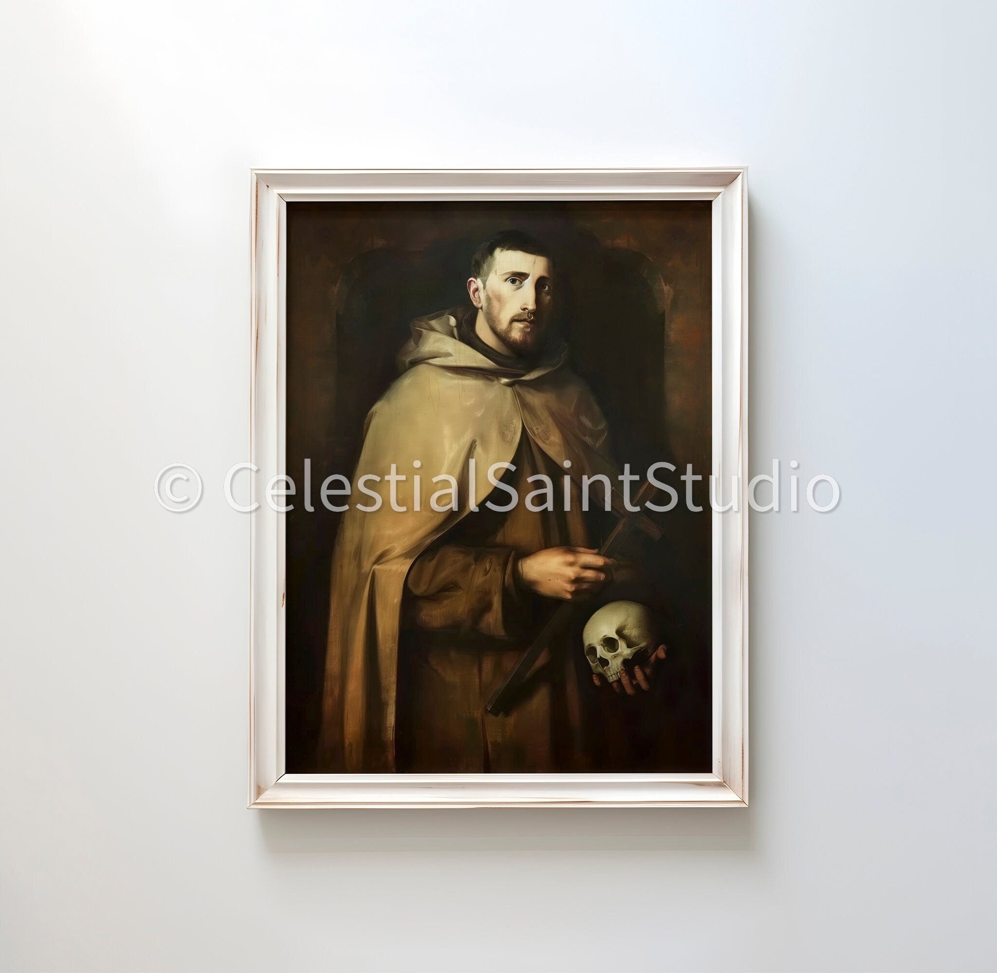 St. John of the Cross | DIGITAL OIL PAINT | Catholic Printable | Catholic Art | Patron Saint | Digital Download