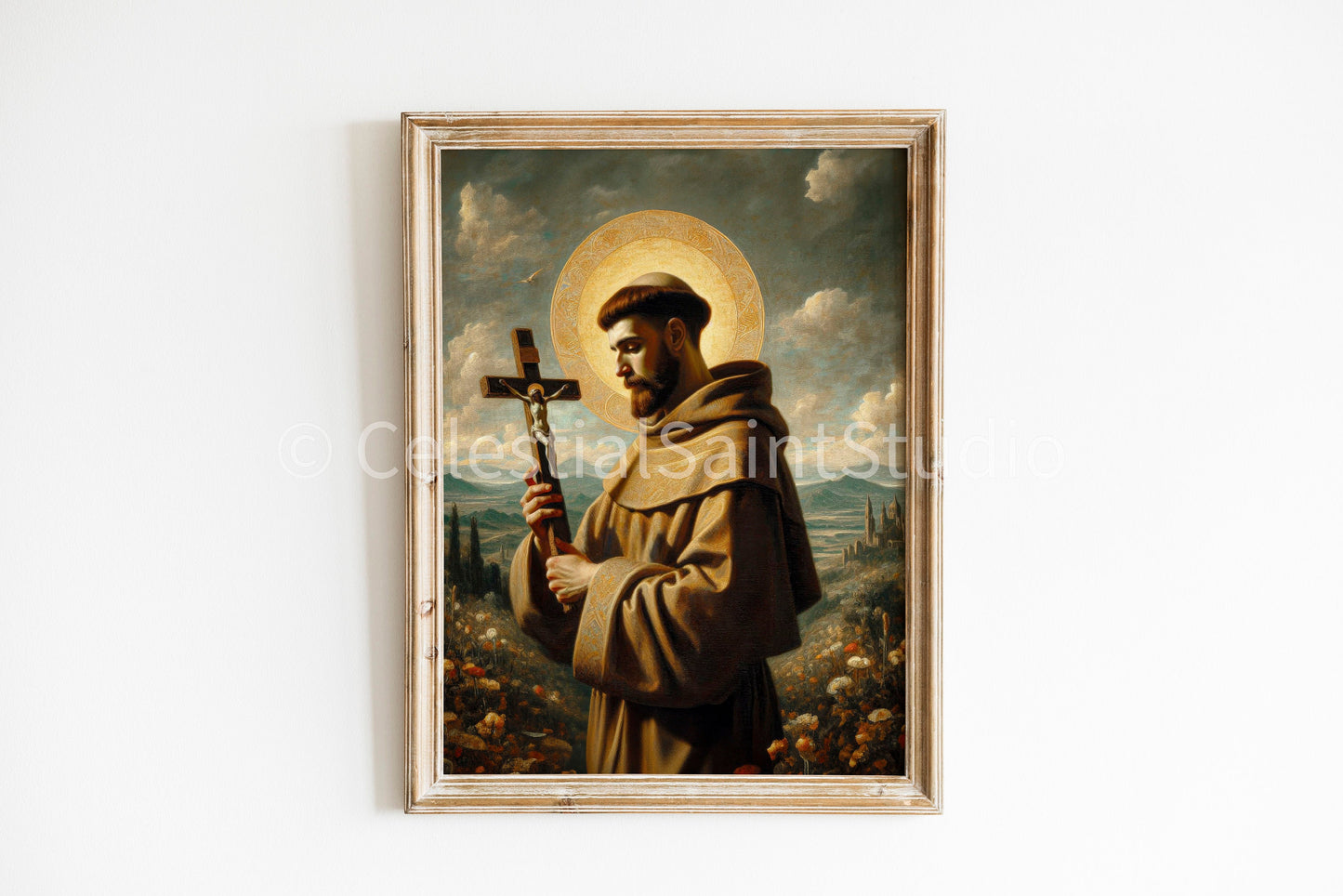 St. Francis of Assisi | DIGITAL OIL PAINT | Catholic Printable | Catholic Art | Patron Saint | Digital Download