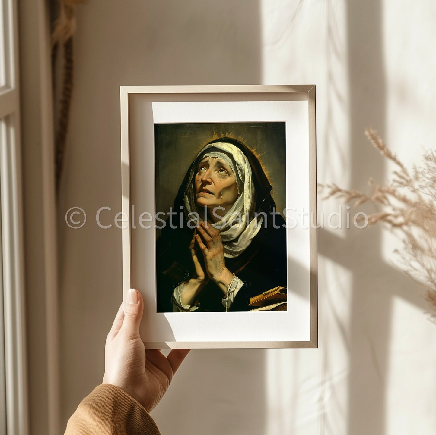 St. Monica | DIGITAL OIL PAINT | Catholic Printable | Catholic Art | Patron Saint | Digital Download