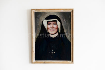 St. Faustina Kowalska | DIGITAL OIL PAINT | Catholic Printable | Digital Download | Patron Saint | Catholic Art