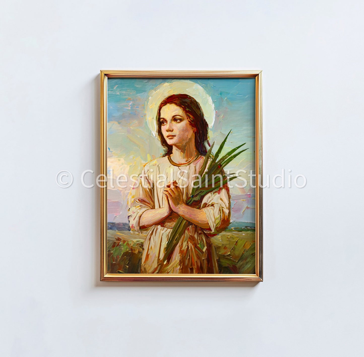 St. Maria Goretti | DIGITAL OIL PAINT | Catholic Printable | Catholic Art | Patron Saint | Digital Download