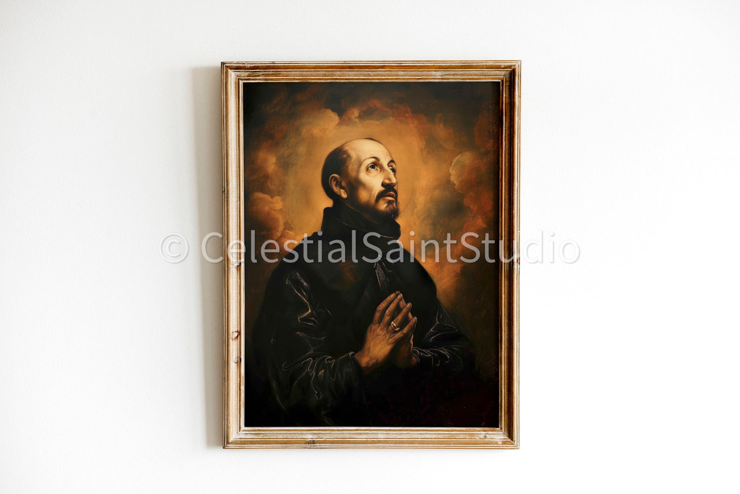 St. Ignatius of Loyola | DIGITAL OIL PAINT | Catholic Printable | Catholic Art | Patron Saint | Digital Download