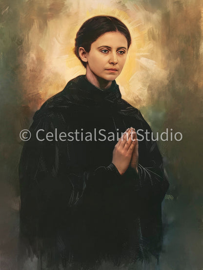 St. Gemma Galgani | DIGITAL OIL PAINT | Catholic Printable | Digital Download | Patron Saint | Catholic Art