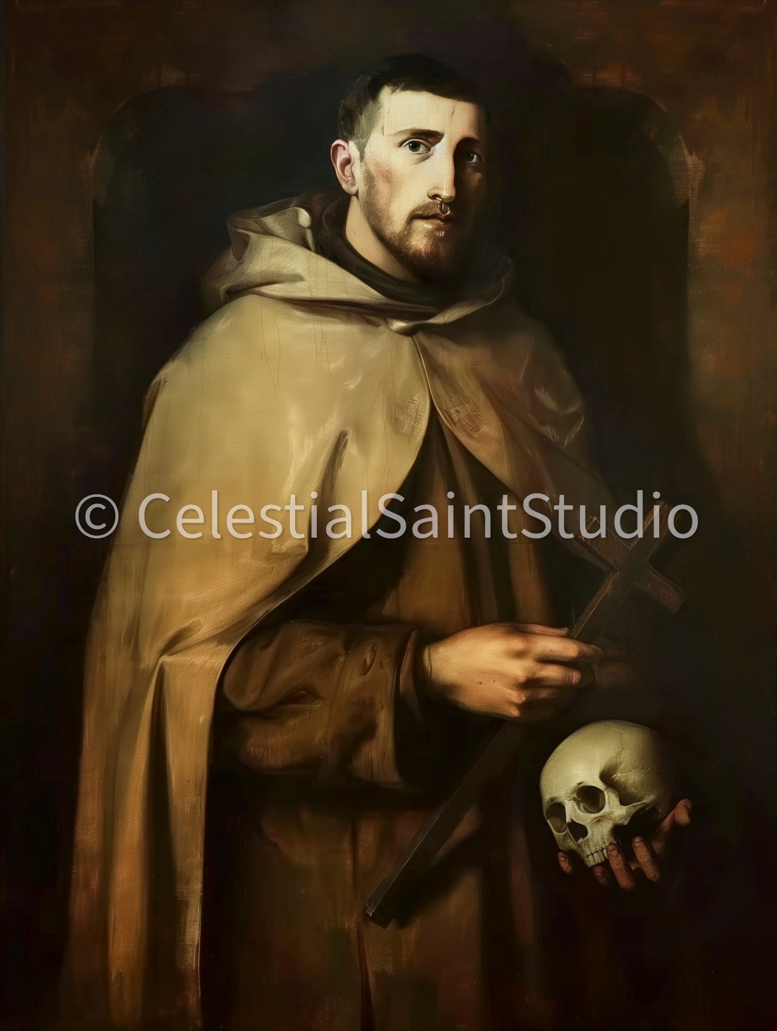 St. John of the Cross | DIGITAL OIL PAINT | Catholic Printable | Catholic Art | Patron Saint | Digital Download