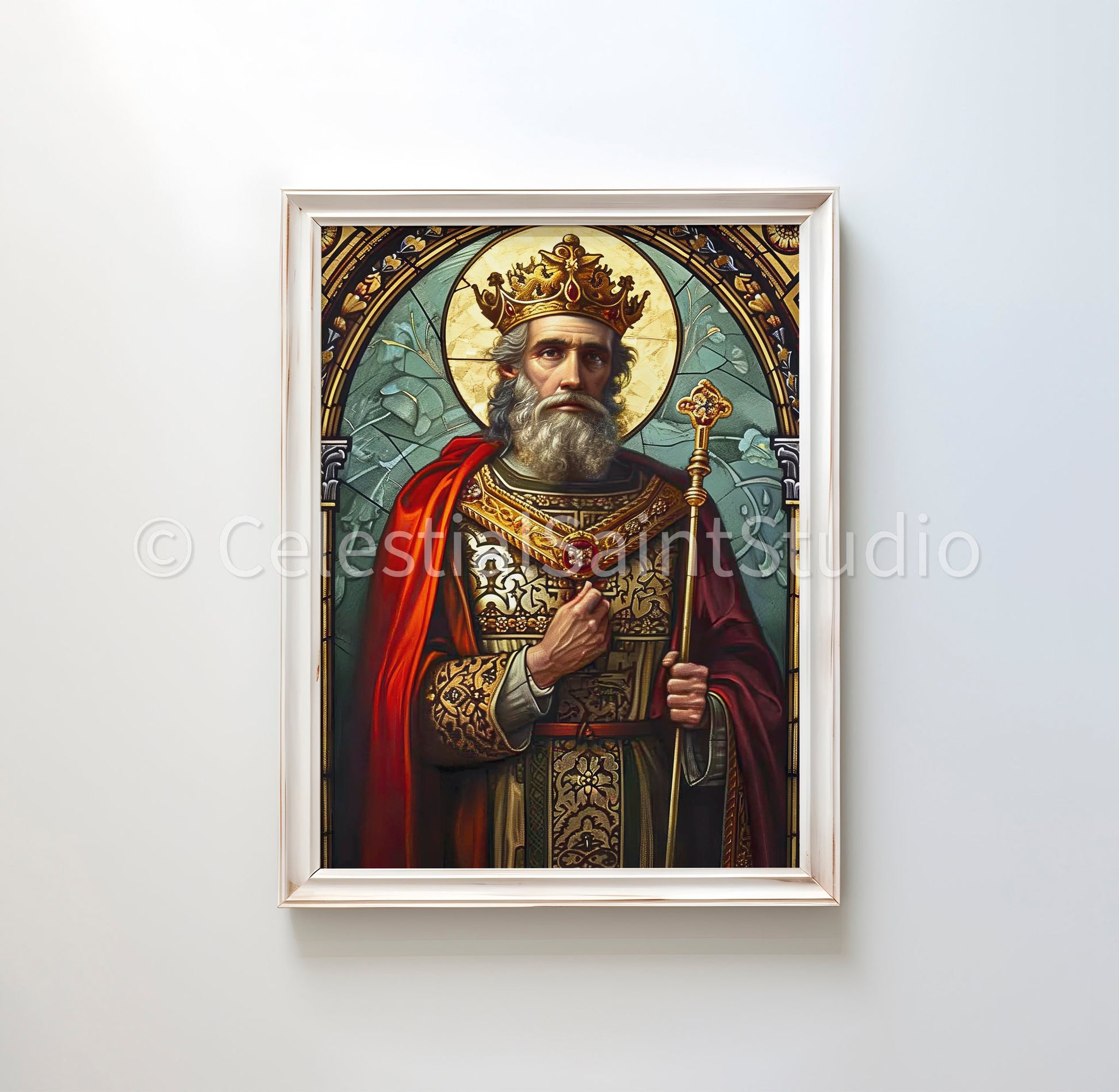 St. Henry | DIGITAL OIL PAINT | Catholic Printable | Catholic Art | Patron Saint | Digital Download