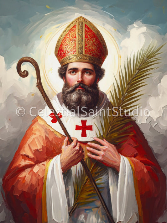 St. Valentine | DIGITAL OIL PAINT | Catholic Printable | Catholic Art | Patron Saint | Digital Download