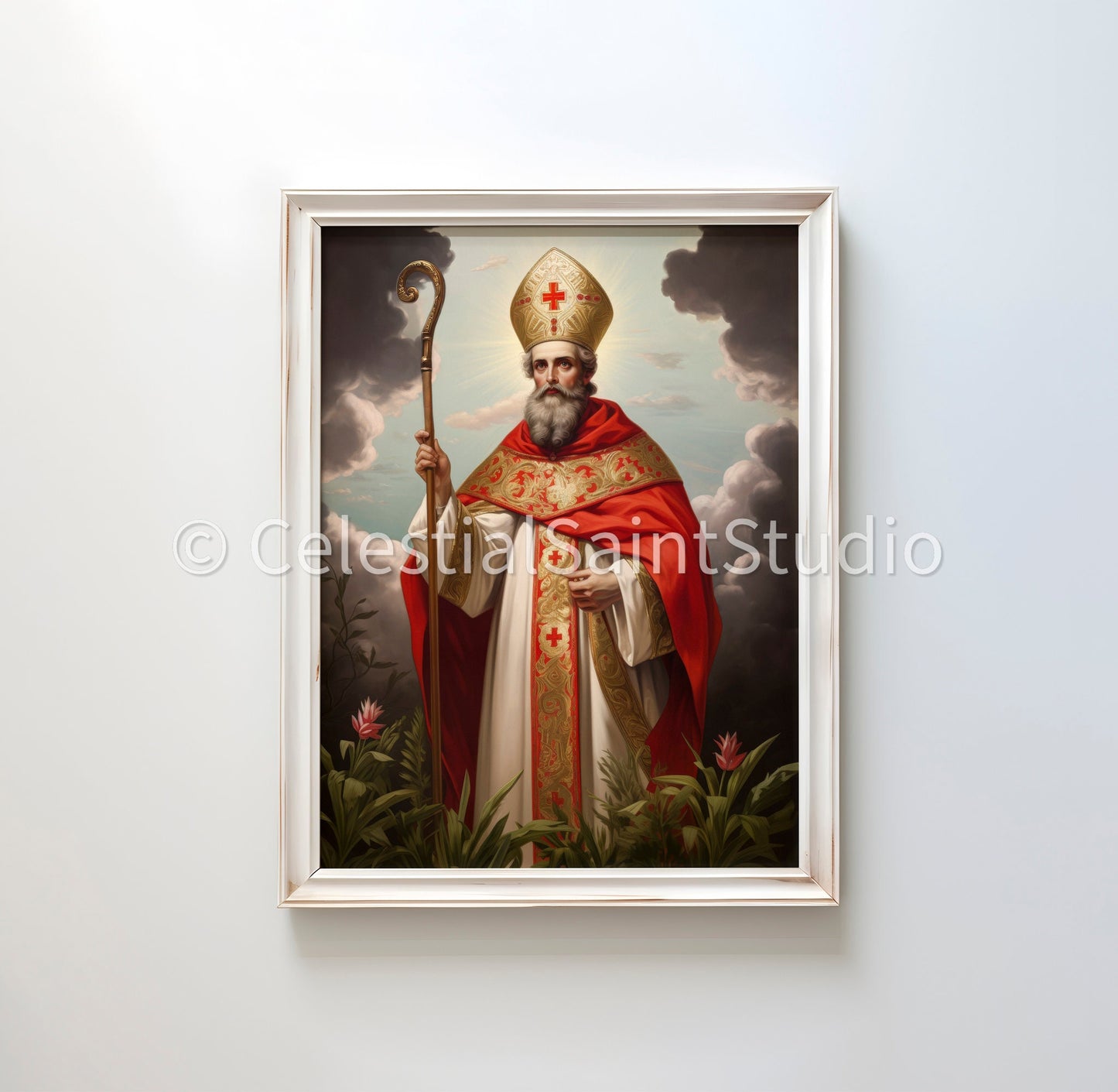 St. Valentine | DIGITAL OIL PAINT | Catholic Printable | Catholic Art | Patron Saint | Digital Download