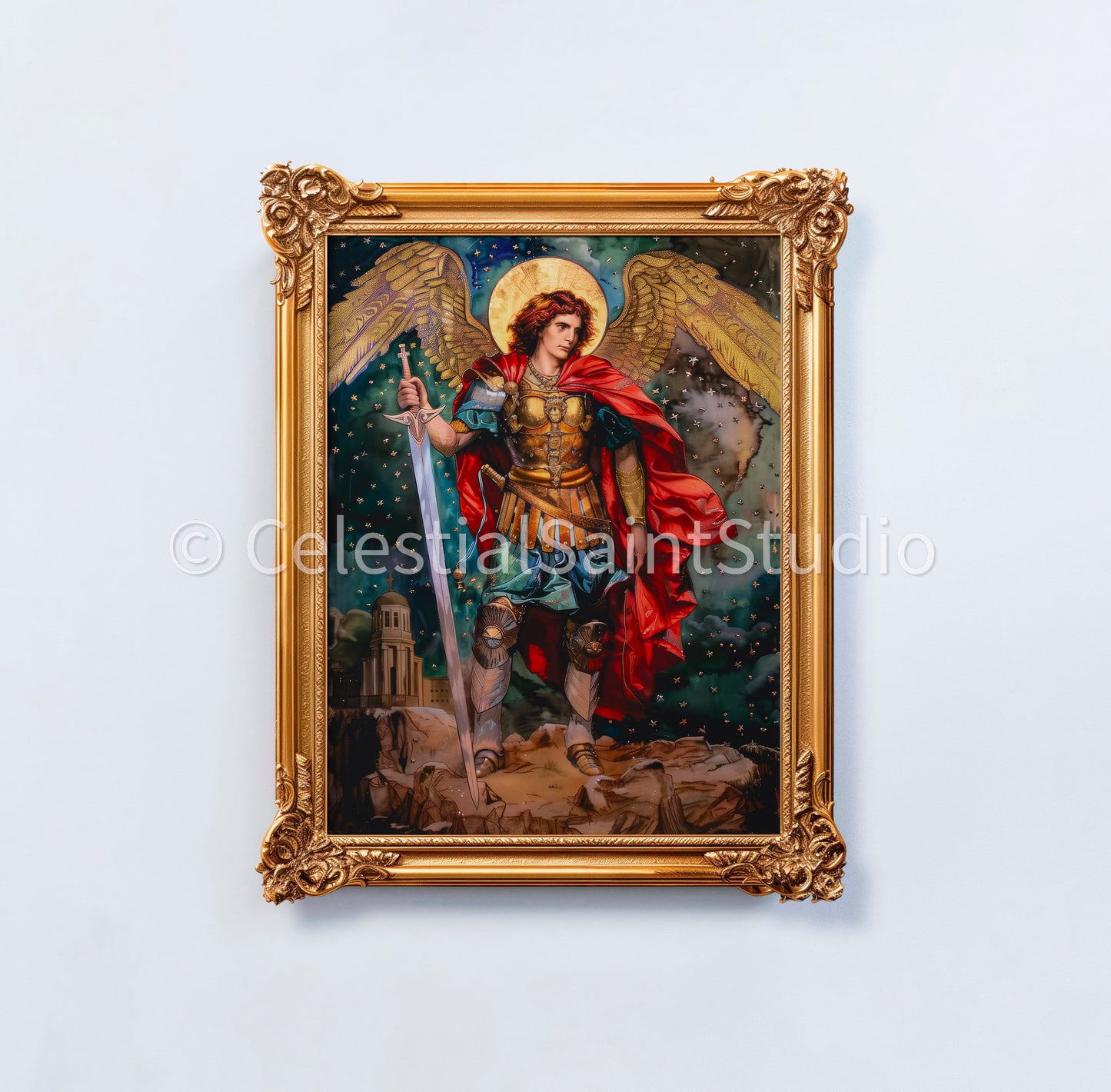 St. Michael the Archangel | DIGITAL OIL PAINT | Catholic Printable | Catholic Art | Patron Saint | Digital Download