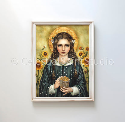 St. Abigail | DIGITAL OIL PAINT | Catholic Printable | Digital Download | Patron Saint | Catholic Art