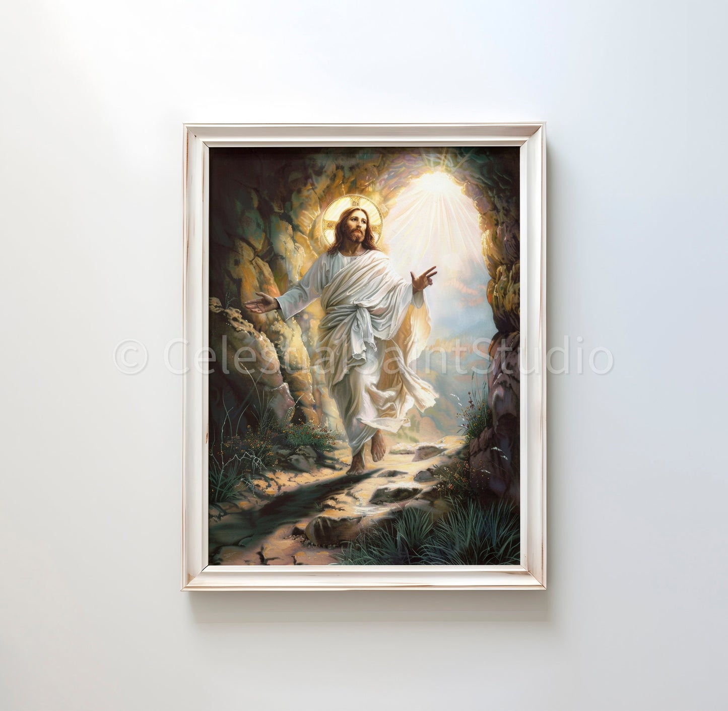 The Resurrection of Jesus | Christian Art | Bible Art | Empty Tomb | Digital Download