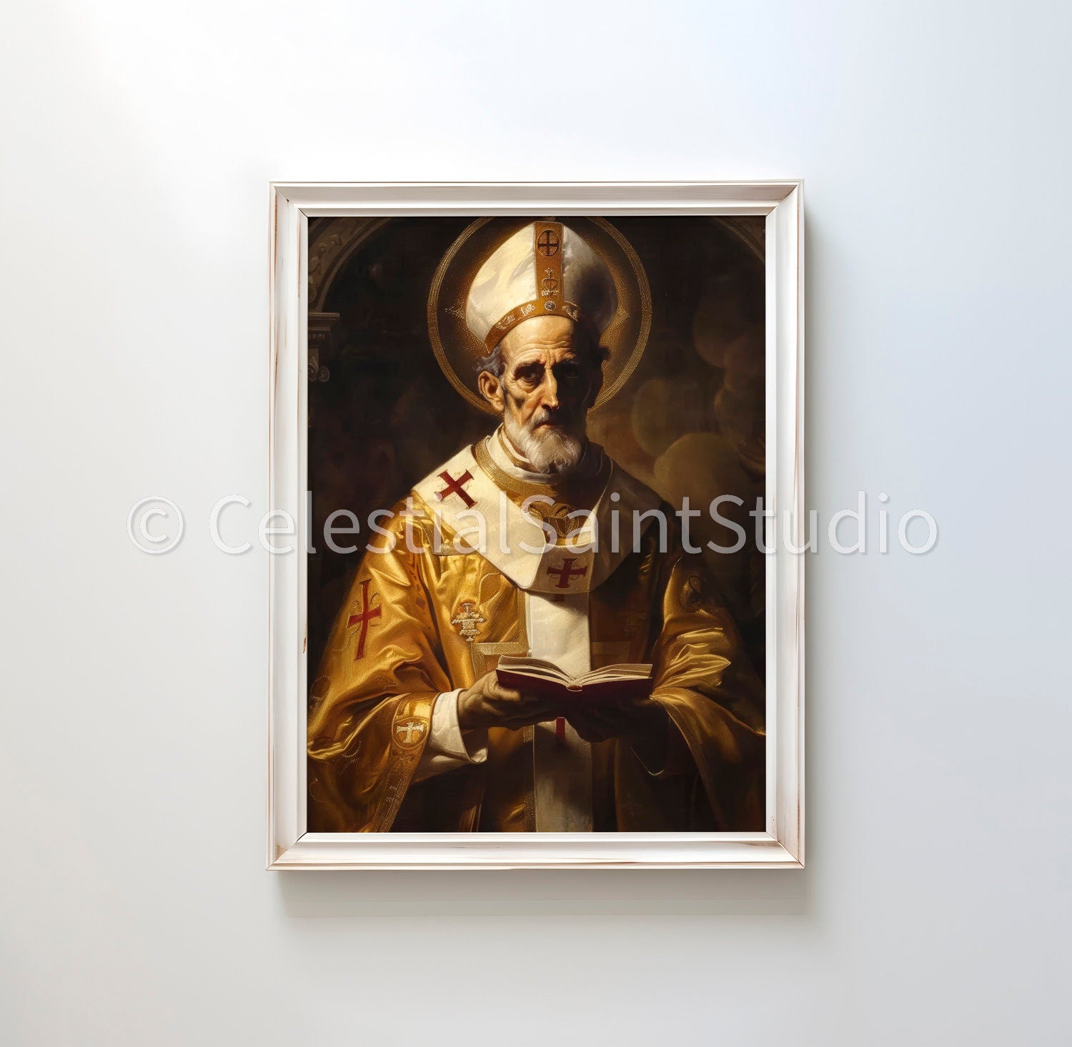 St. Clement | DIGITAL OIL PAINT | Catholic Printable | Catholic Art | Patron Saint