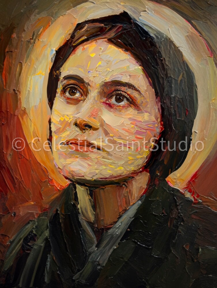 St. Edith Stein | DIGITAL OIL PAINT | Catholic Printable | Digital Download | Patron Saint | Catholic Art