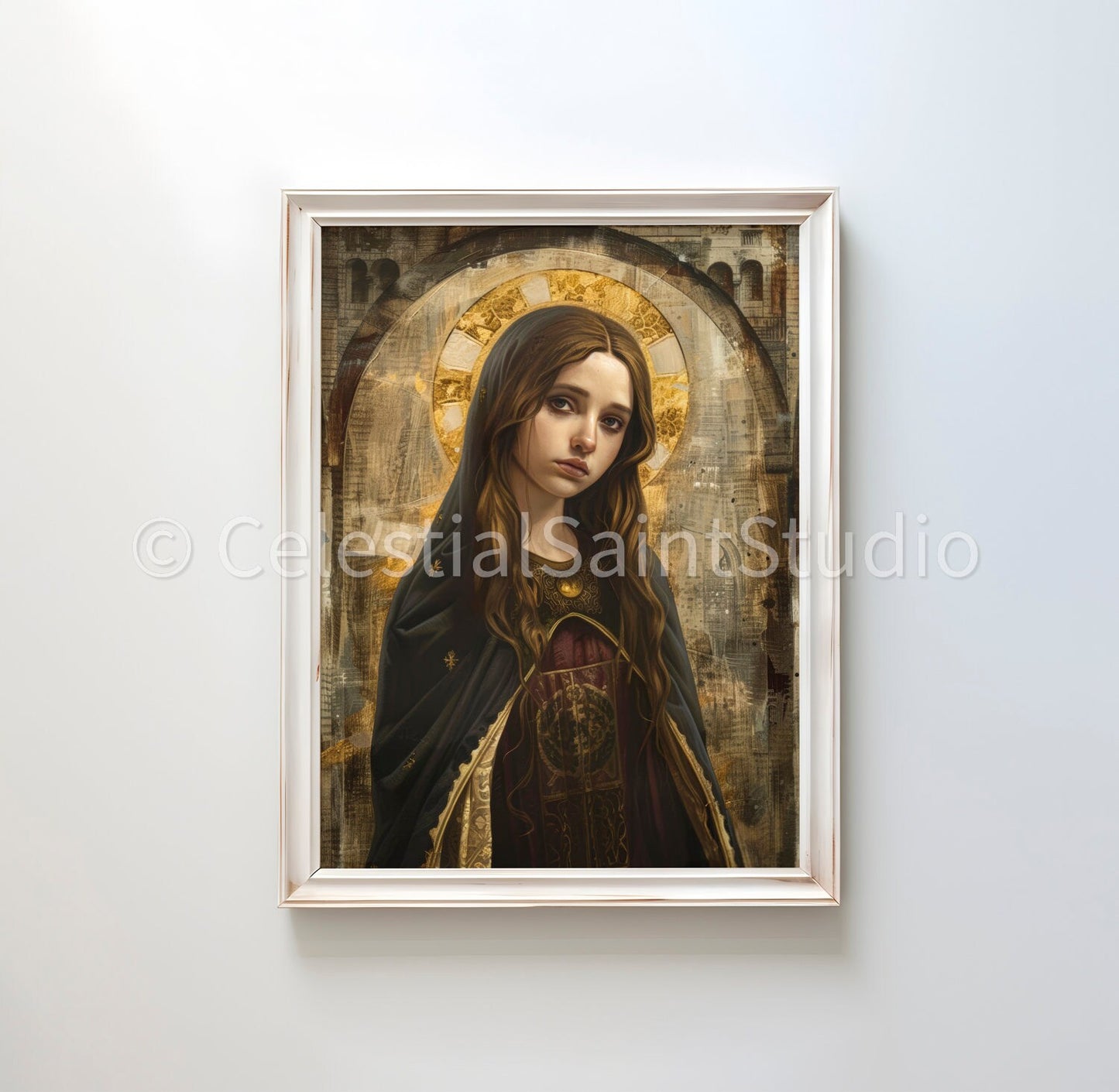 St. Eulalia | DIGITAL OIL PAINT | Catholic Printable | Digital Download | Patron Saint | Catholic Art