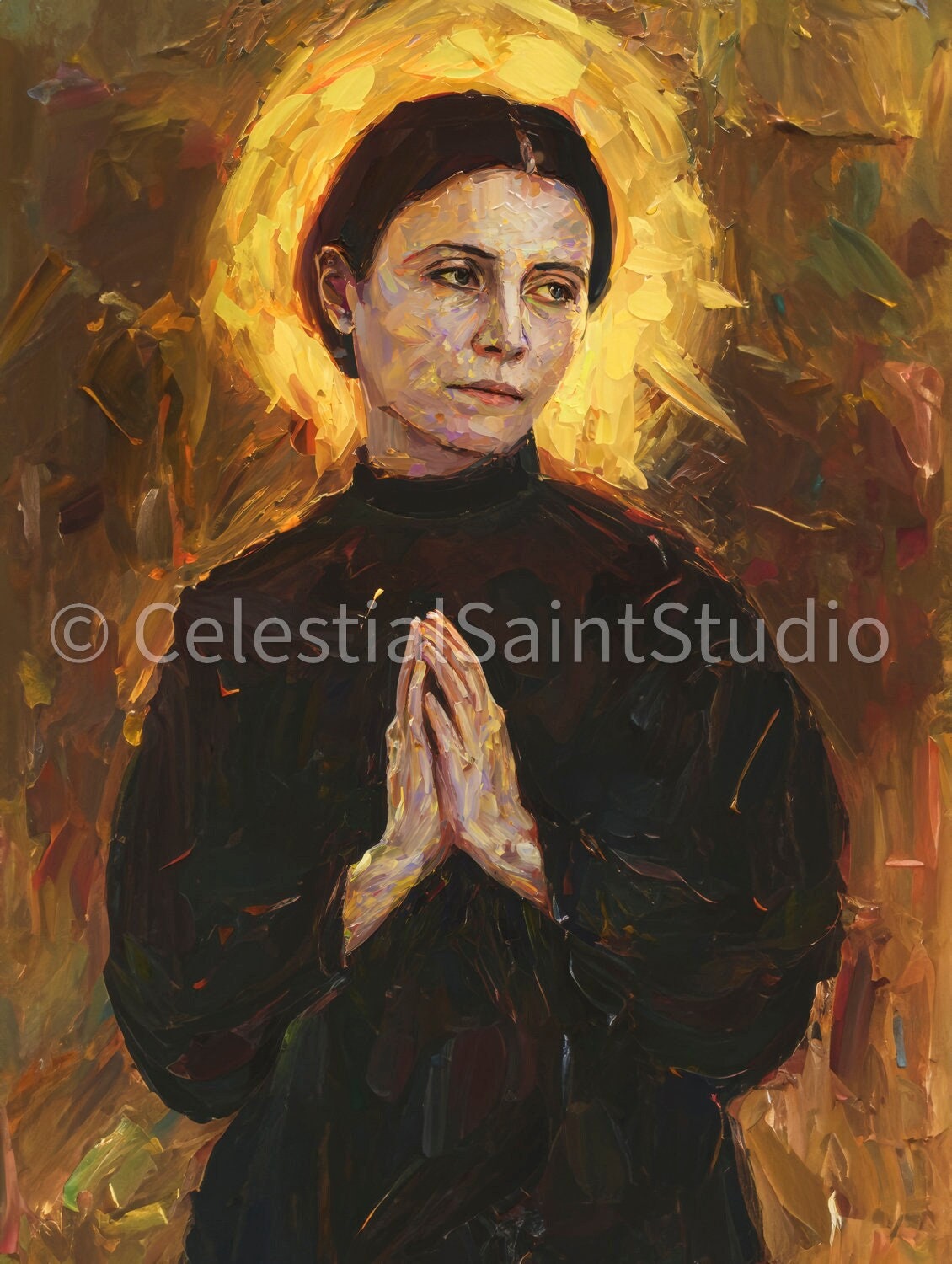 St. Gemma Galgani | DIGITAL OIL PAINT | Catholic Printable | Digital Download | Patron Saint | Catholic Art