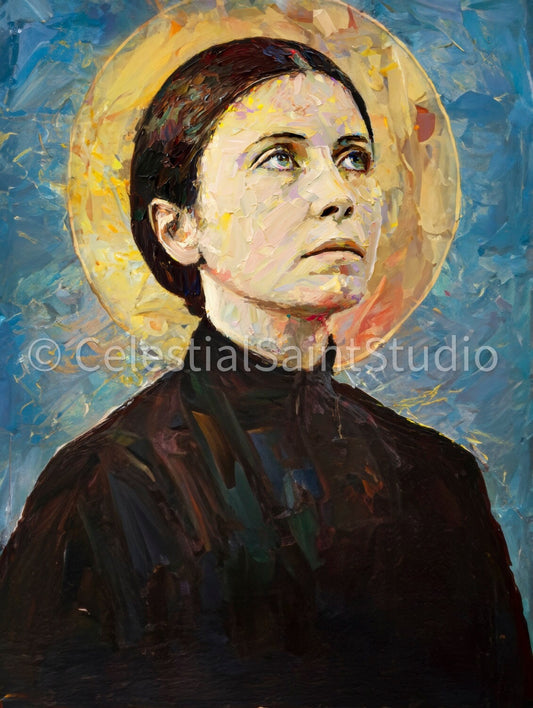 St. Gemma Galgani | DIGITAL OIL PAINT | Catholic Printable | Digital Download | Patron Saint | Catholic Art