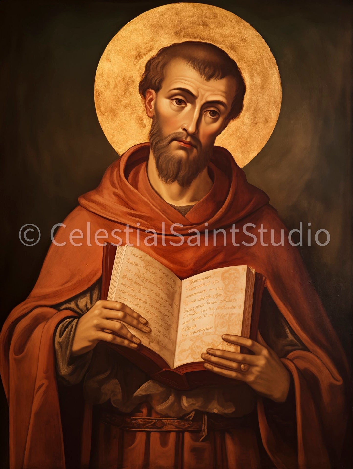 St. Lawrence | DIGITAL OIL PAINT | Catholic Printable | Catholic Art | Patron Saint | Digital Download