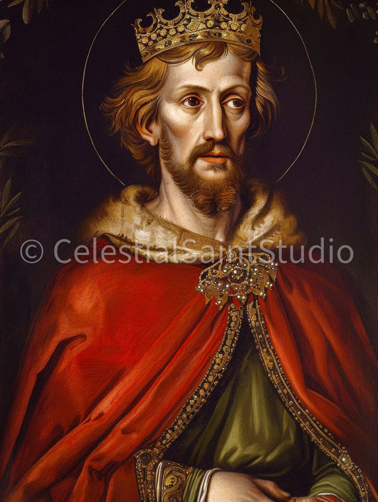 St. Henry | DIGITAL OIL PAINT | Catholic Printable | Catholic Art | Patron Saint | Digital Download