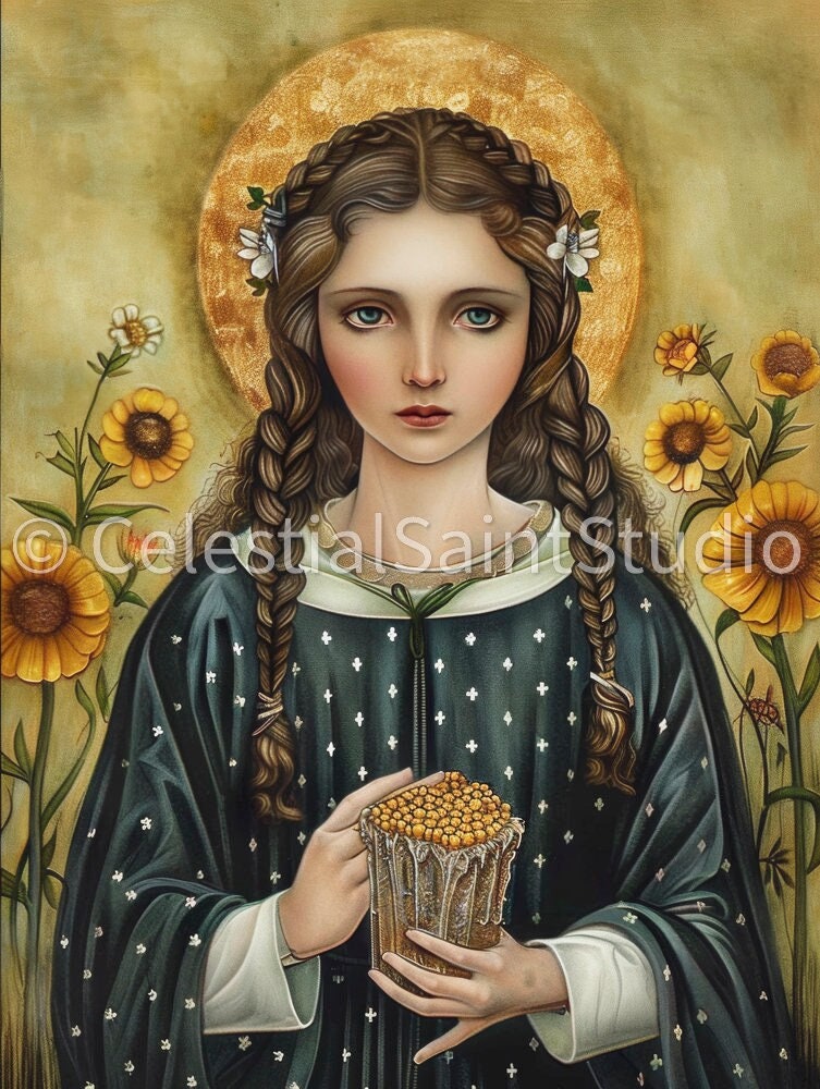 St. Abigail | DIGITAL OIL PAINT | Catholic Printable | Digital Download | Patron Saint | Catholic Art