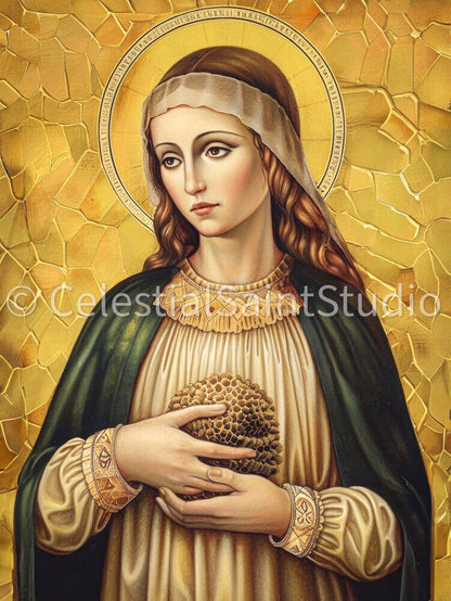 St. Abigail | DIGITAL OIL PAINT | Catholic Printable | Digital Download | Patron Saint | Catholic Art