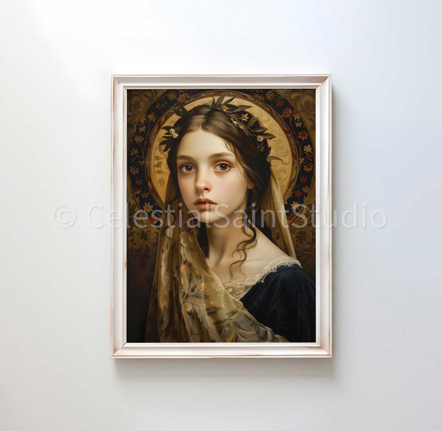 St. Agnes | DIGITAL OIL PAINT | Catholic Printable | Digital Download | Catholic Art | Patron Saint