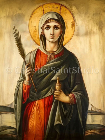 St. Anastasia | DIGITAL OIL PAINT | Catholic Printable | Digital Download | Catholic Art | Patron Saint